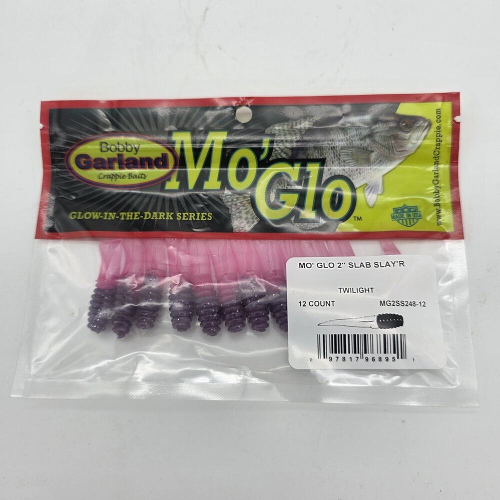 Lot of 6 Bobby Garland 2” Mo’ Glo Baby Shad Twilight 108 Crappie Baits